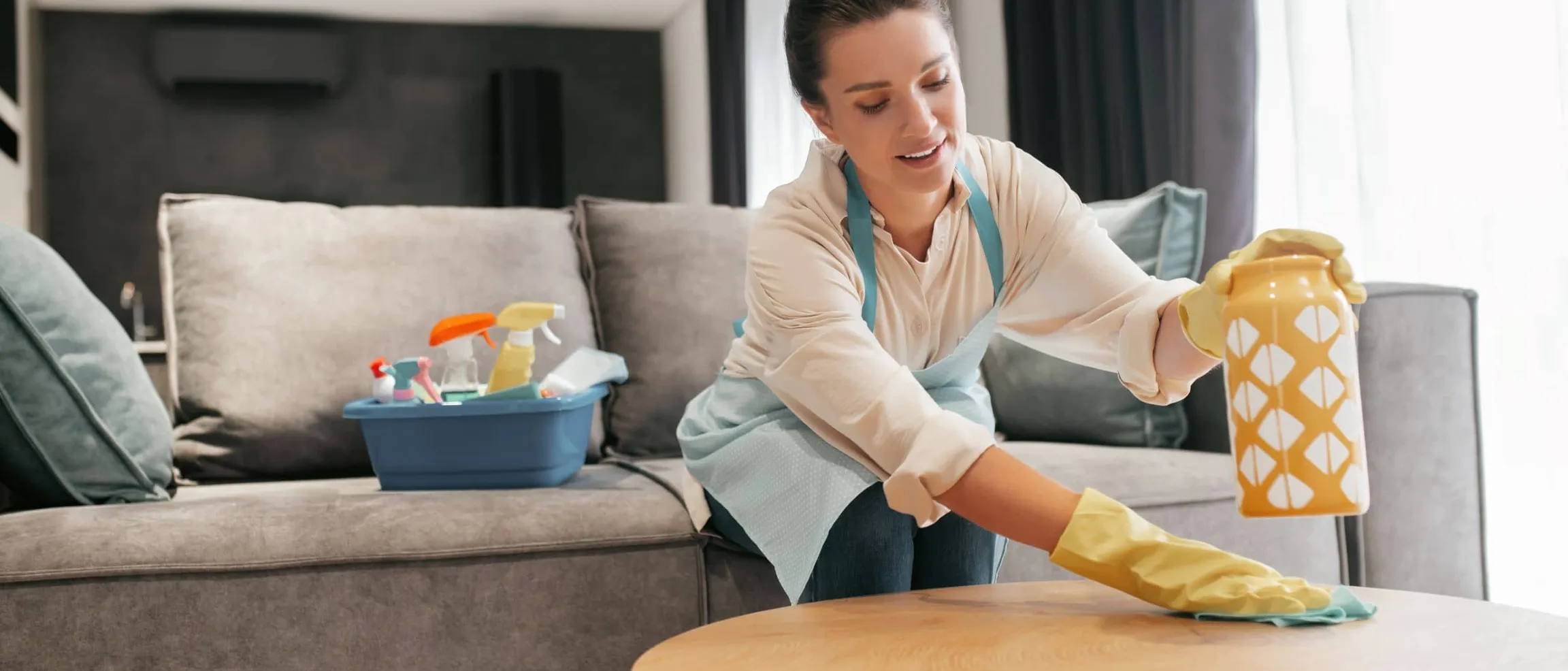 professional cleaner at work